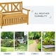 preview thumbnail 16 of 18, 29 Gallon Garden Storage Bench with Waterproof Frame, Large Entryway Deck Box w/ Unique X-Shape Back, Louvered Side Panels