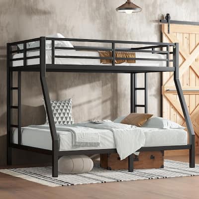 Metal Twin over Full Bunk Bed for Teens and Adults