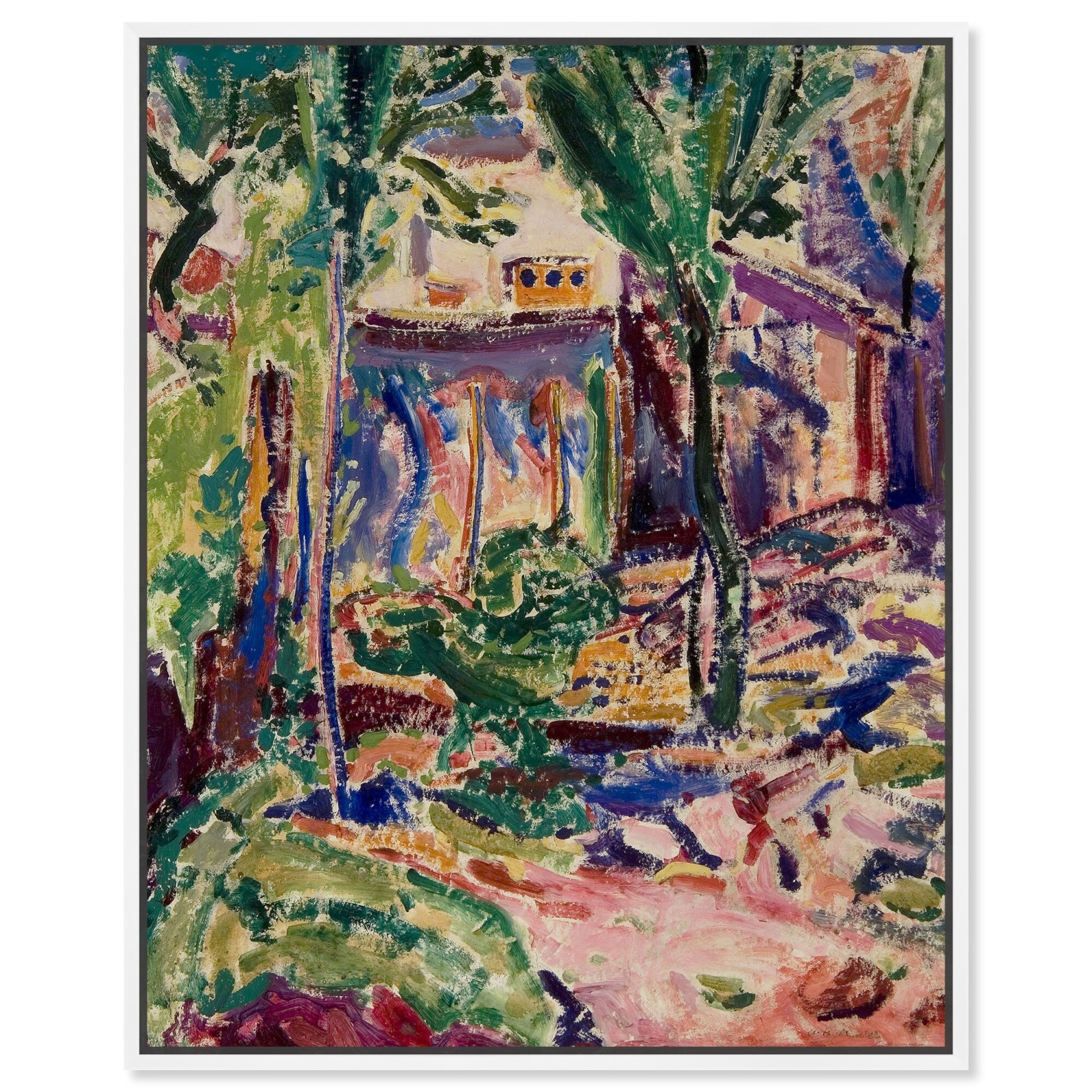 Landscape With House Canvas Vintage Farmhouse Wall Art by Art Remedy