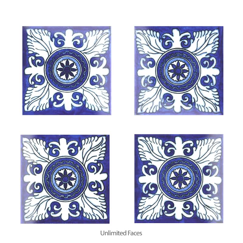 Merola Tile Provincial Deco Castelo 6" x 6" Porcelain Wall Tile - (1 Tile)