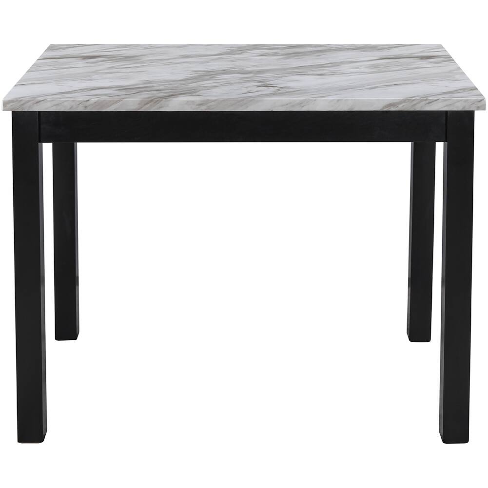 Contemporary Wooden Faux Marble Counter Height Dining Table