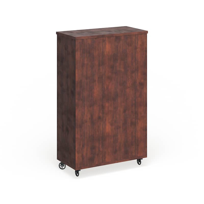 Layson Transitional Walnut 5-shelf Mobile Cabinet by Furniture of America