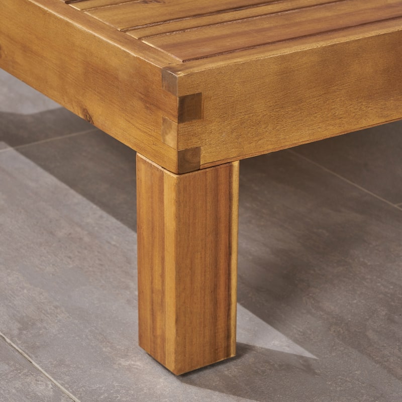 Oana Outdoor 7-seater Acacia Wood Sectional Sofa Set by Christopher Knight Home