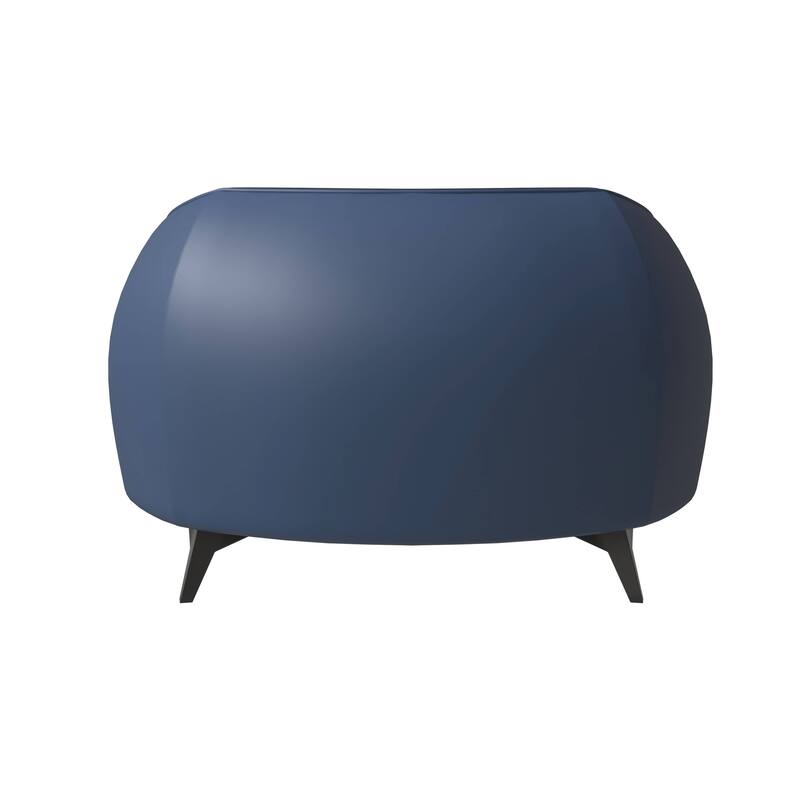 Single-Seater Sofa Armchair Upholstered in Vegan Leather with Metal Legs Opula Series by LeisureMod