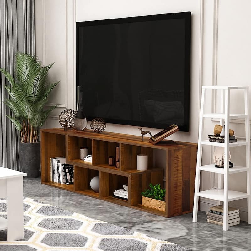 Grondin 2-Piece L Shaped TV Stand, Multi-Functional Free Combination Media Console Bookshelf for Living Room Bedroom