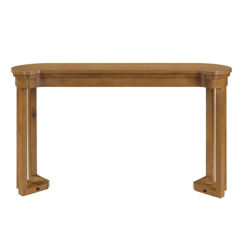4-Piece Counter Height Dining Set, Solid Wood Kitchen Table with 3 Padded Stools