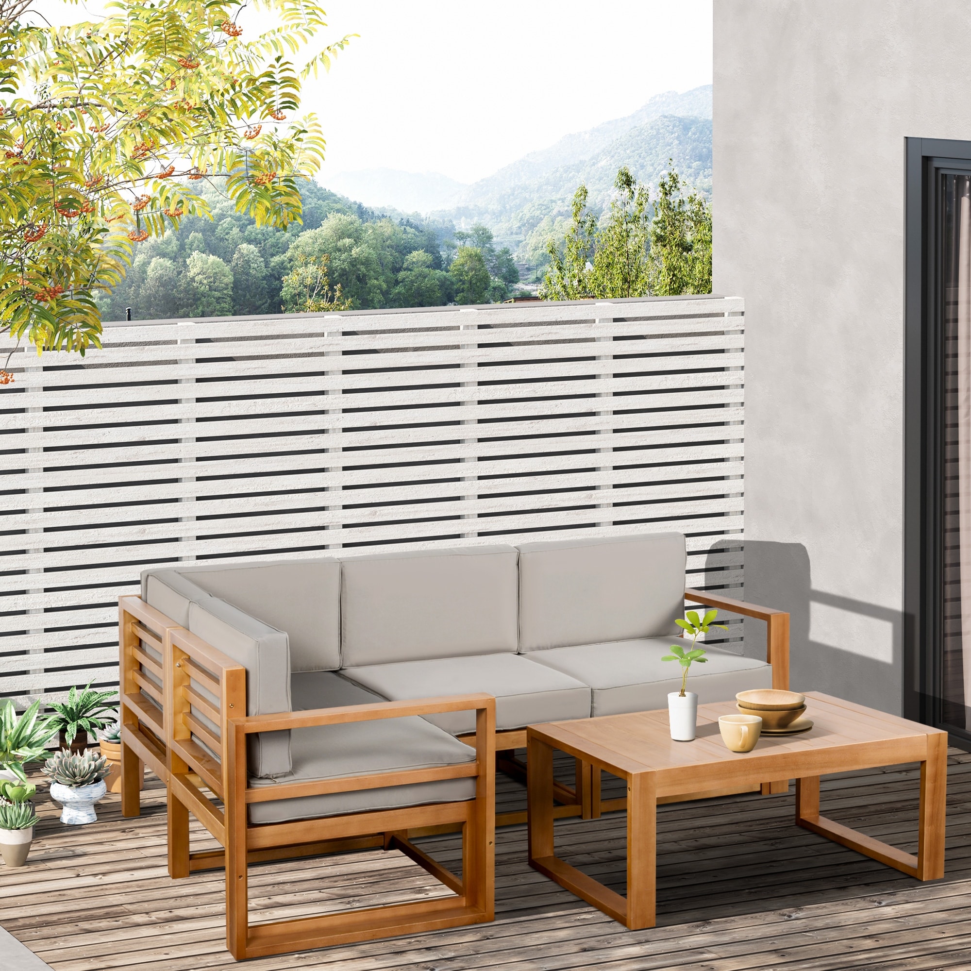 Outdoor furniture store l shape sofa