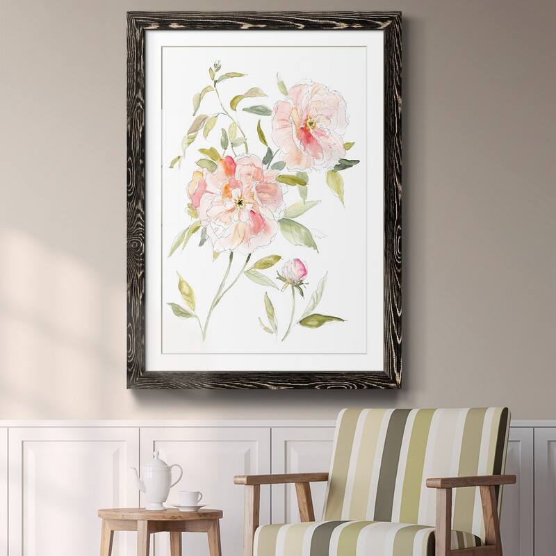 Sketchbook Cottage Rose II-Premium Framed Print - Ready to Hang