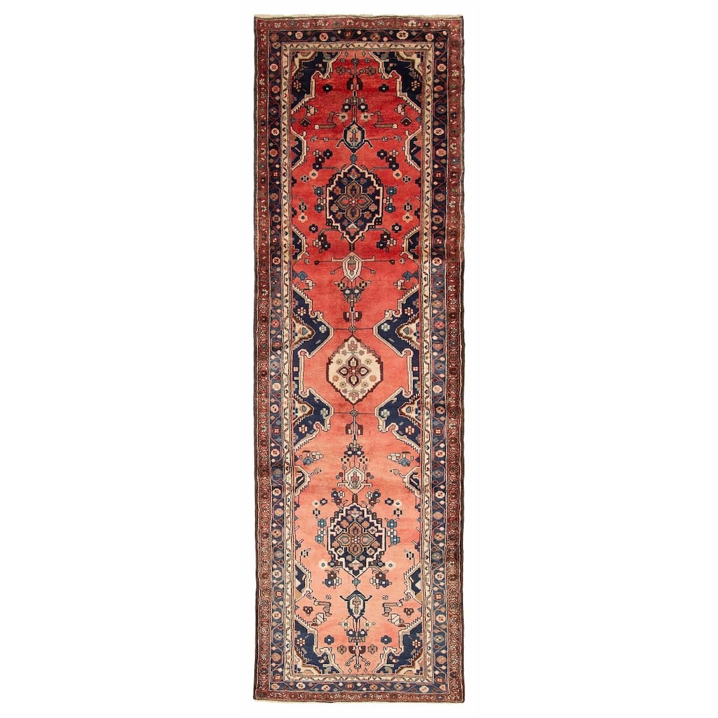ECARPETGALLERY Hand-knotted Anadol Red Wool Rug - 3'2 x 10'6