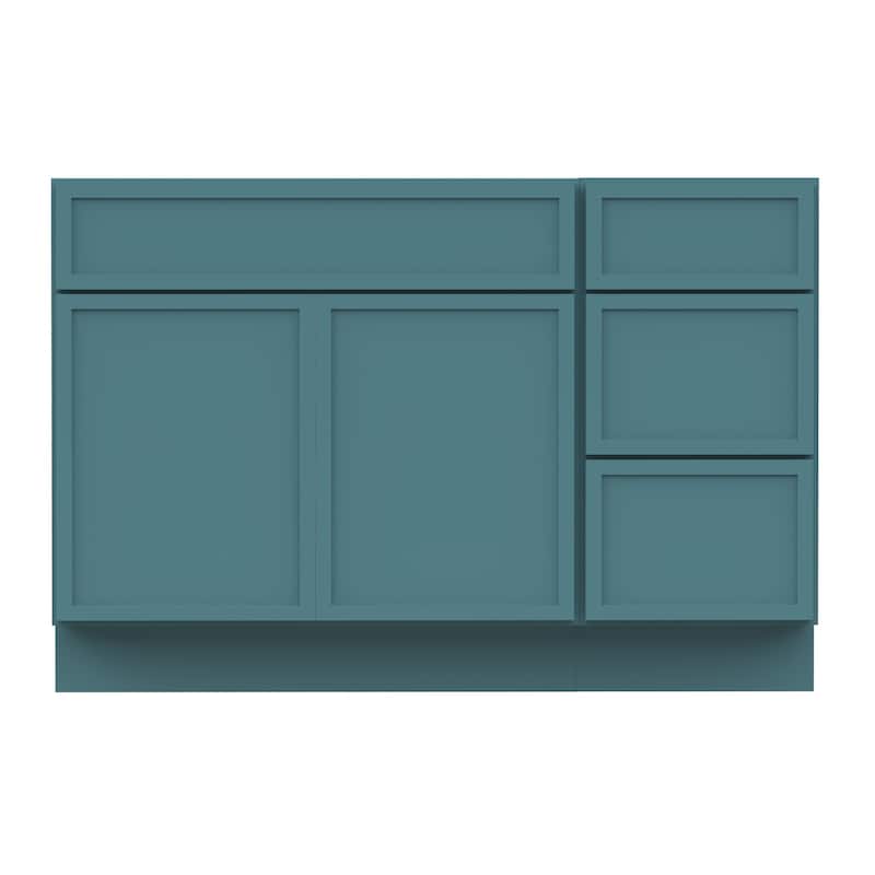 Vanity Art 45" Birch Freestanding Bathroom Vanity Cabinet without Top
