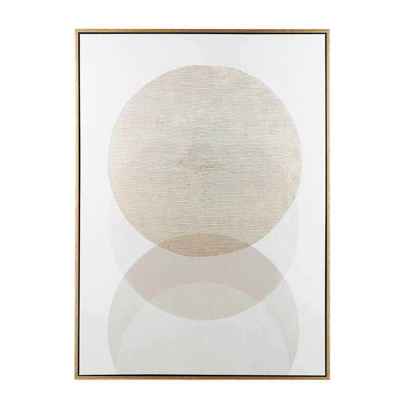 Cream Canvas Abstract Framed Wall Art