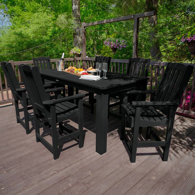 HIGHWOOD 7-Piece Outdoor Dining Set - 42" x 84" Table, Counter-height