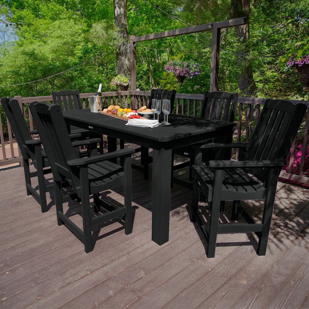 HIGHWOOD 7-Piece Outdoor Dining Set - 42" x 84" Table, Counter-height