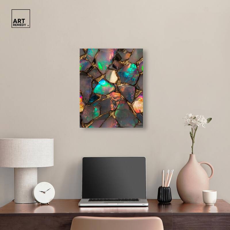 Stonic Rainbow Canvas by Art Remedy, Gallery Wrapped