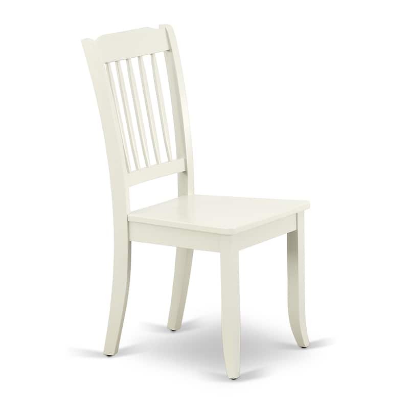 East West Furniture 3 Piece Modern Dining Table Set- a Round Table and 2 Dining Chairs, (Finish & Seat Options)