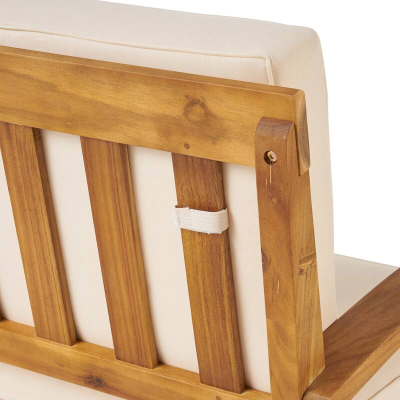 Peyton 4-piece Outdoor Wooden Chat Set by Christopher Knight Home