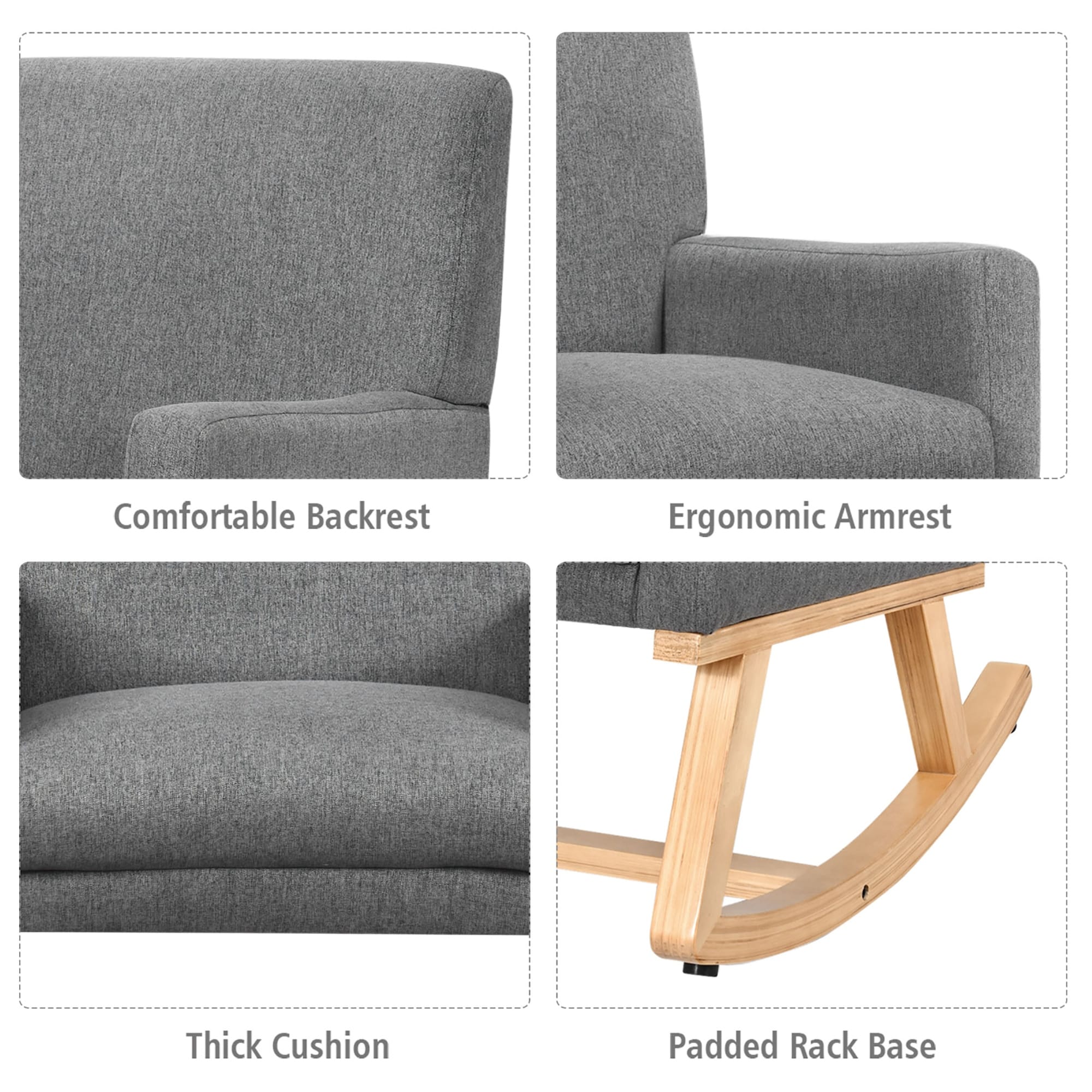 Costway mid century massage rocking chair sales