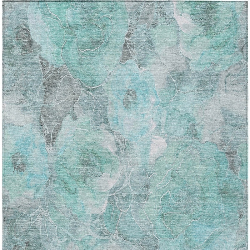 HomeRoots Floral Transitional Rectangle Outdoor Rug