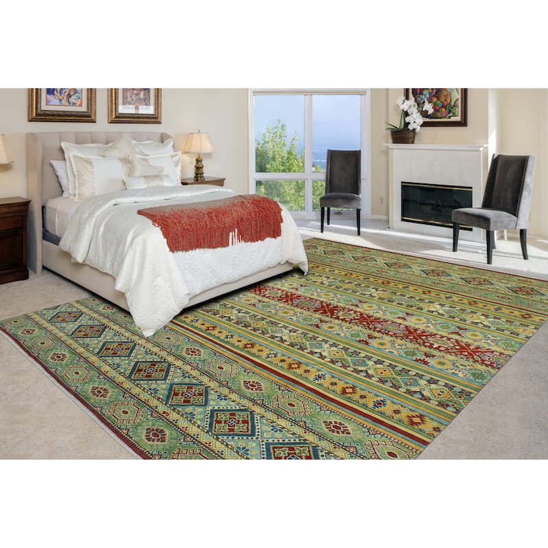 Kazak Nathanie Red/Ivory Rug - 8'10" x 11'5"