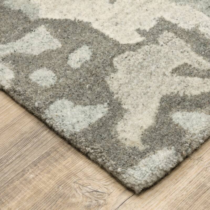 Style Haven Alana Abstract Shadows Hand-made Natural Colored Wool Area Rug