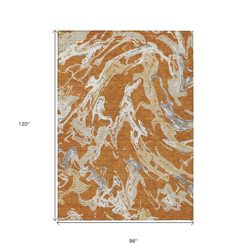 HomeRoots Abstract Transitional Rectangle Outdoor Rug