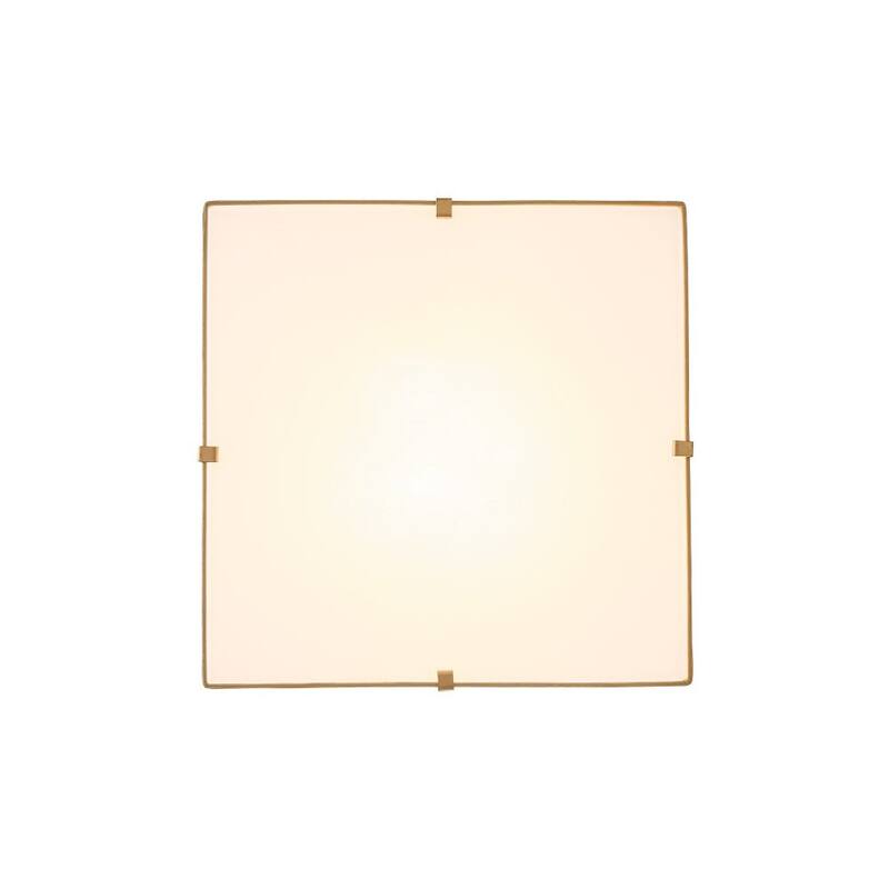 Mid-Century 4-Light Square White Fabric Cage Pendant Chandelier