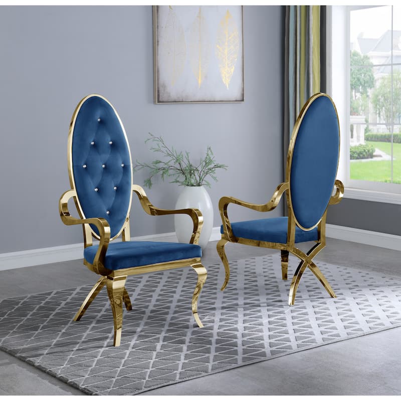 Best Quality Furniture Faux Crystal Arm Chairs