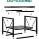 preview thumbnail 4 of 4, Moasis Industrial 2-Tier Round Coffee Table with Shelf