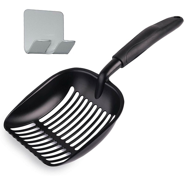 Pets First Cat Litter Scooper - Ergonomic & Easy Grip Design with Bonus Hook