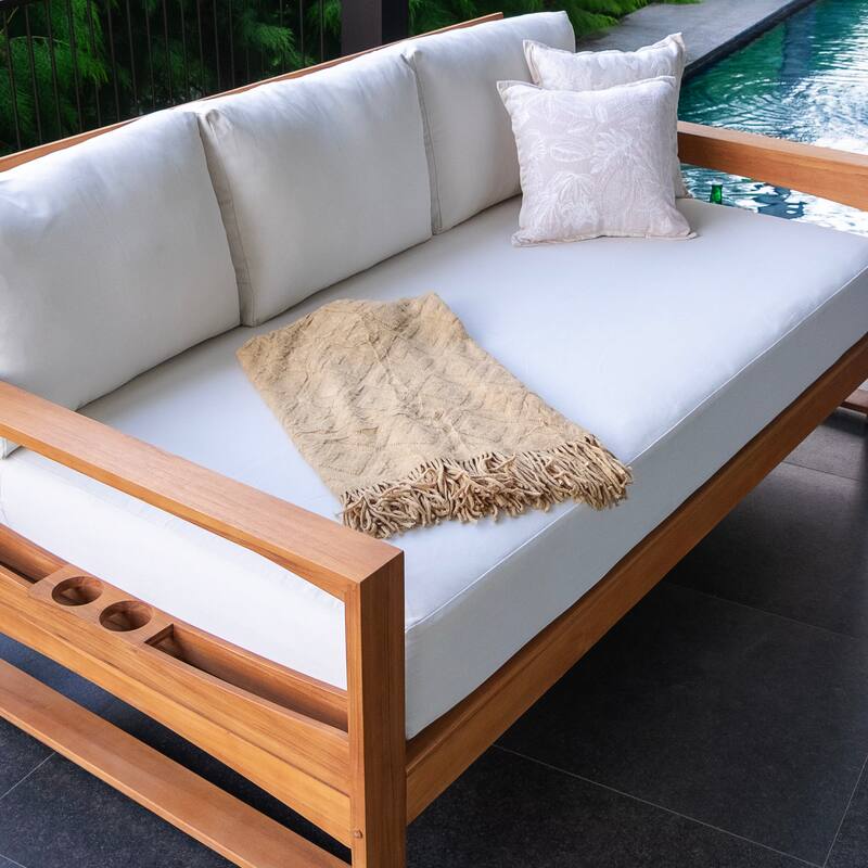 Cambridge Casual Napa Teak Outdoor Patio Daybed with Cushion