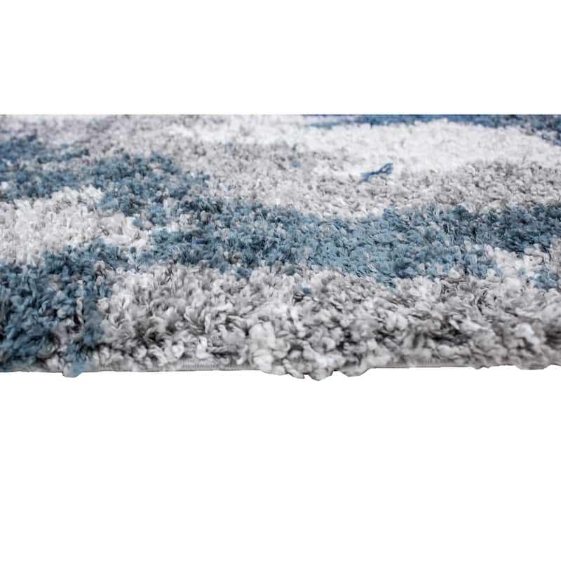 Noori Rug Lux Emma Casual Ikat Pattern 2-inch Thick Shag Rug