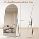 preview thumbnail 20 of 74, Modern Arched Full Length Aluminum Alloy Floor Mirror Standing Mirror