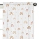 preview thumbnail 3 of 3, Boho Rainbow 84in Window Treatment Curtain Panels - Blush Pink Dusty Rose Gold Yellow Mauve Taupe Beige Bohemian Stars Celestial