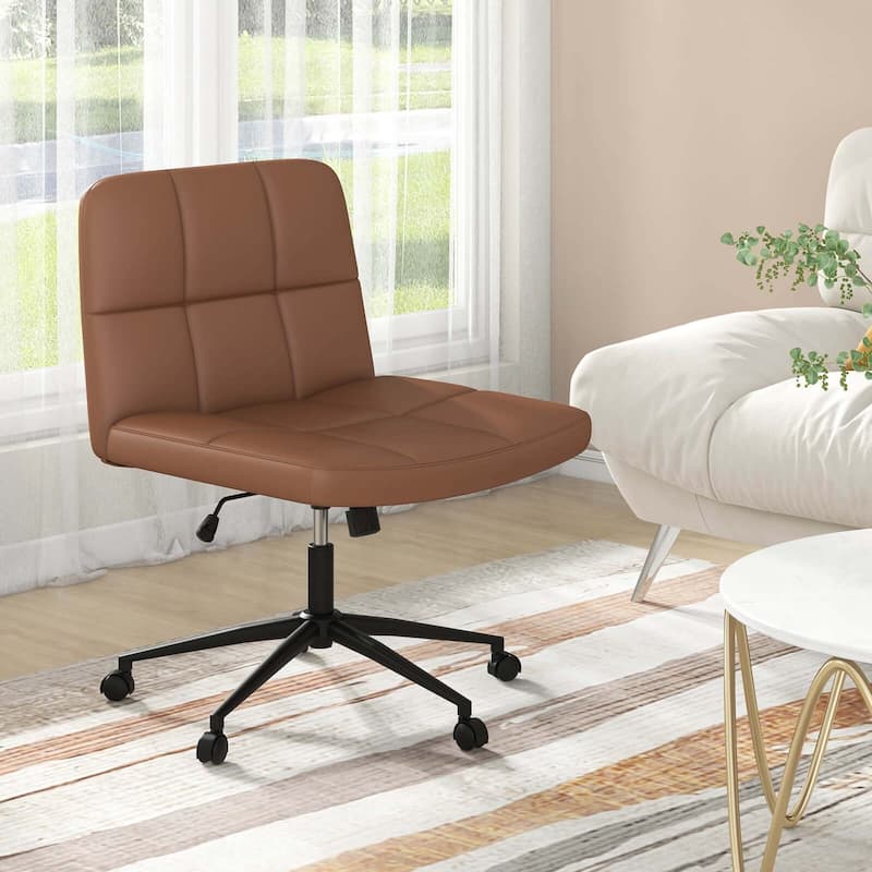 Costway Criss Cross Chair with Wheels Oversized U-shaped Seat Wheels - See Details