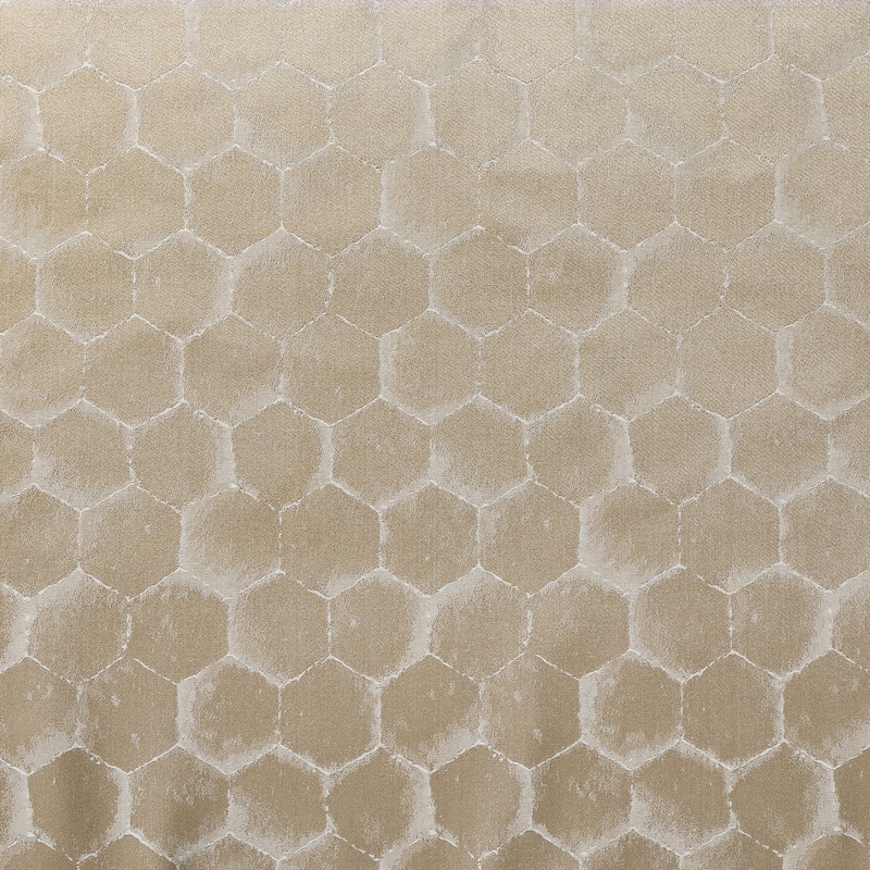 HiEnd Accents Honeycomb Light Gold Metallic Jacquard Lumbar Pillow, 16" x 24", 1PC
