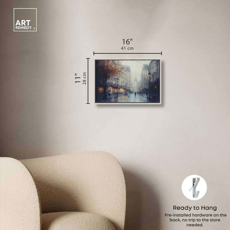 Foggy Paris Canvas by Art Remedy