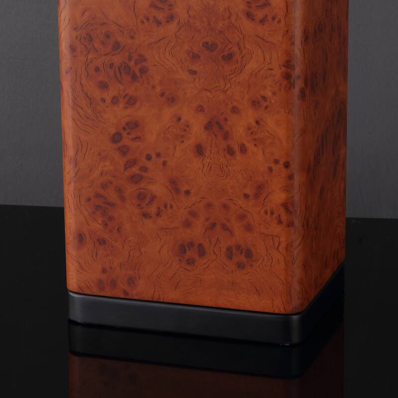 SAFAVIEH Couture Elsee Burl Wood Table Lamp - 15"W x 12"D x 27"H