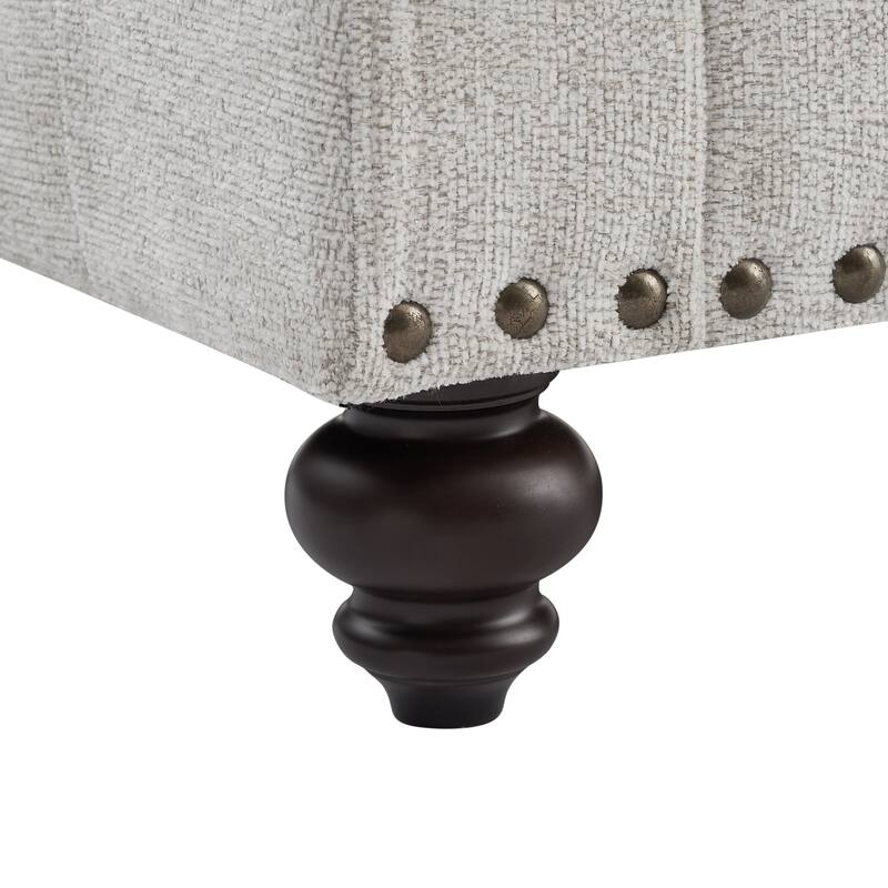 82" Modern 2 Seater Upholstered Sofa Couch with 2 Pillow,Nailhead Trim, Armrests and High Elastic Sponge Cushions