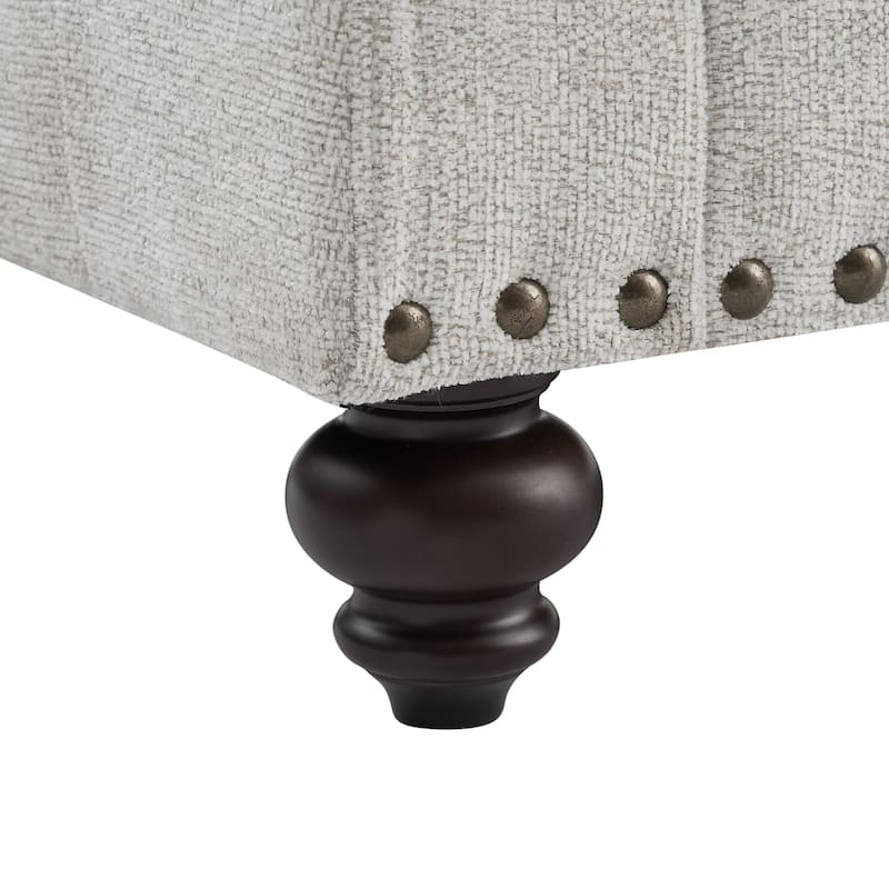 Modern Upholstered 2-Seat Loveseat Sofa with Nails