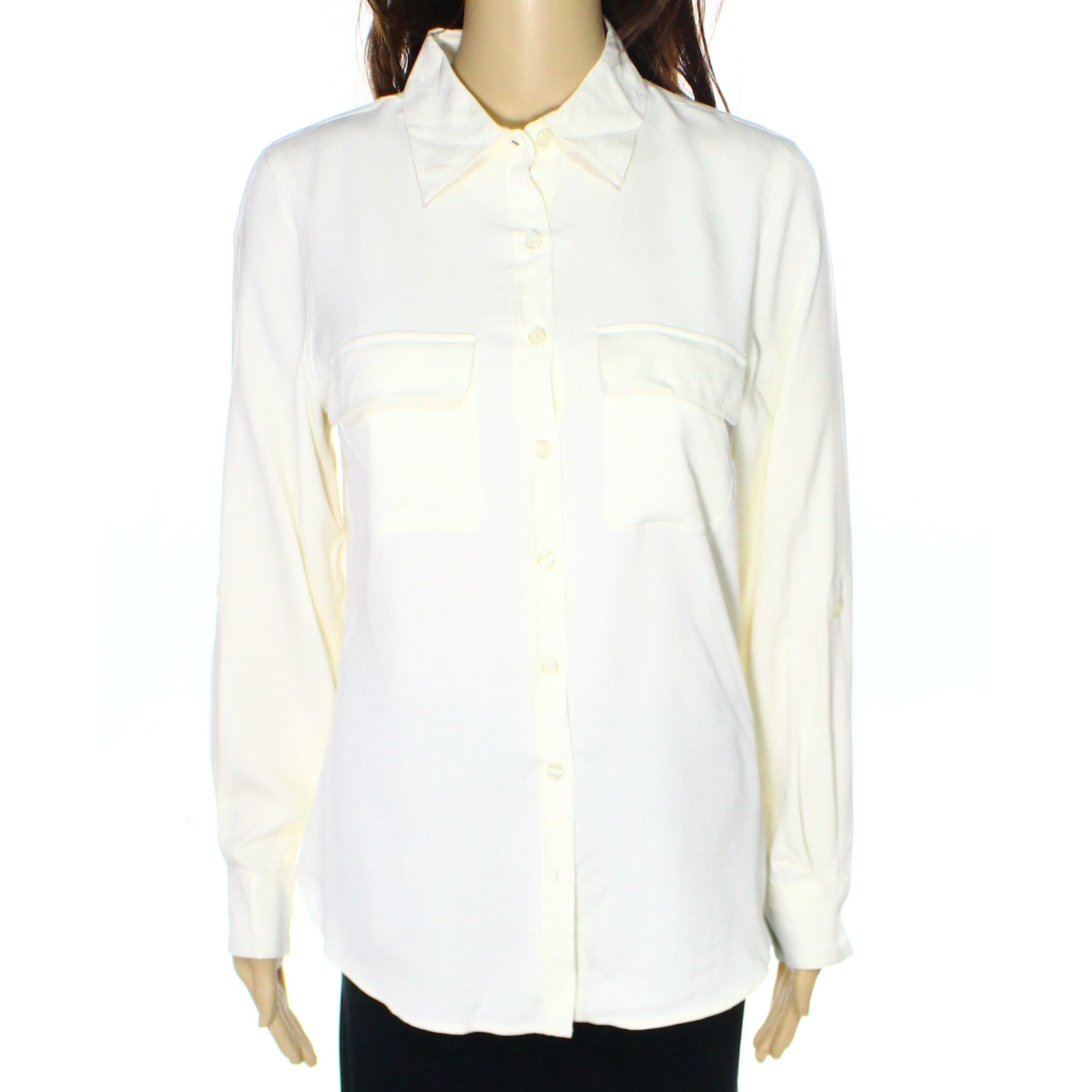 Shop Nexx New York New White Ivory Womens Size Large L Button Down