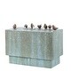 preview thumbnail 3 of 8, Patina Resin Bubbler Outdoor Fountain with LED Lights and Birds