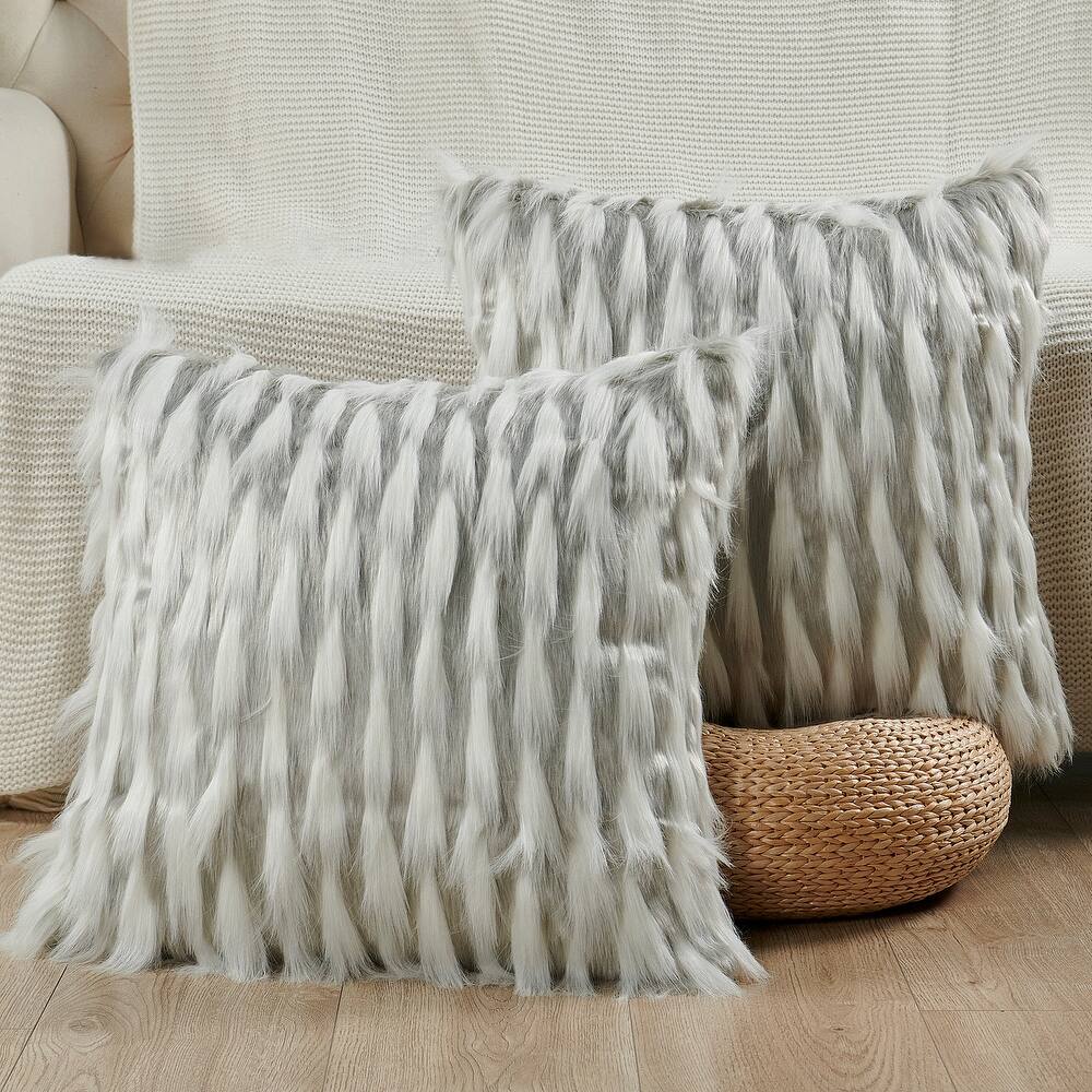 Highlight Lamb Shaggy FauxFur 2 Piece Pillow Shell Set, NO INSERT