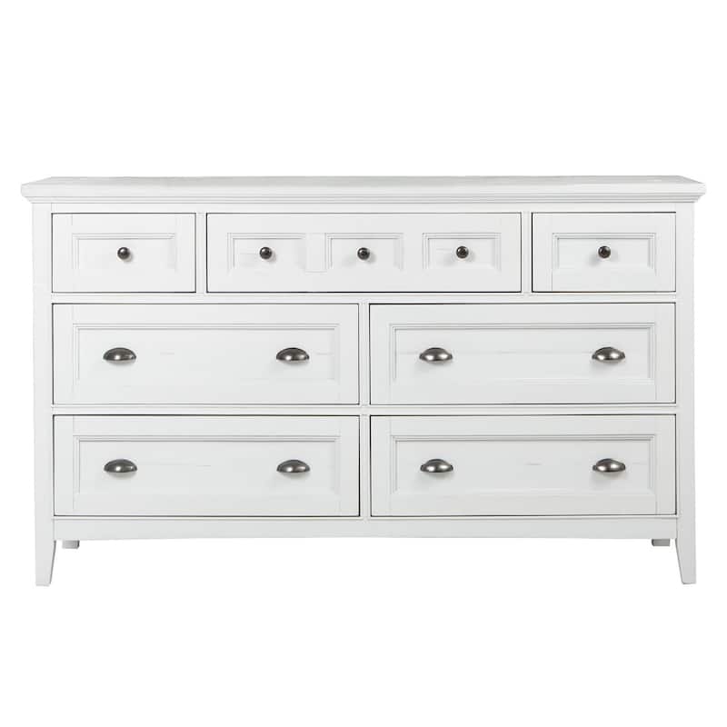 Magnussen Home Heron Cove Chalk White And Dovetail Grey Drawer Dresser
