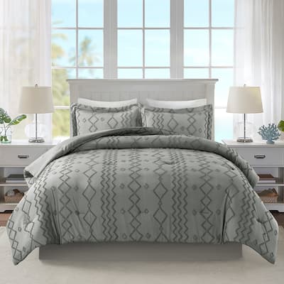 Jacquard Tufted Comforter Sets Embroidery Shabby Chic Design
