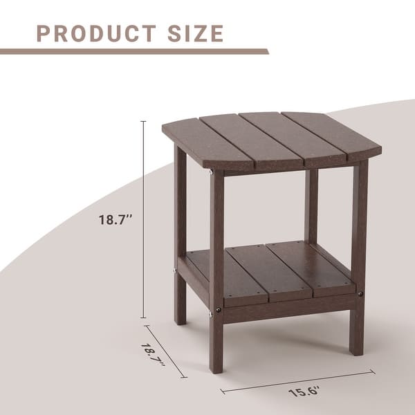 Outdoor Side Table for Adirondack Chairs, AllWeather Resistant