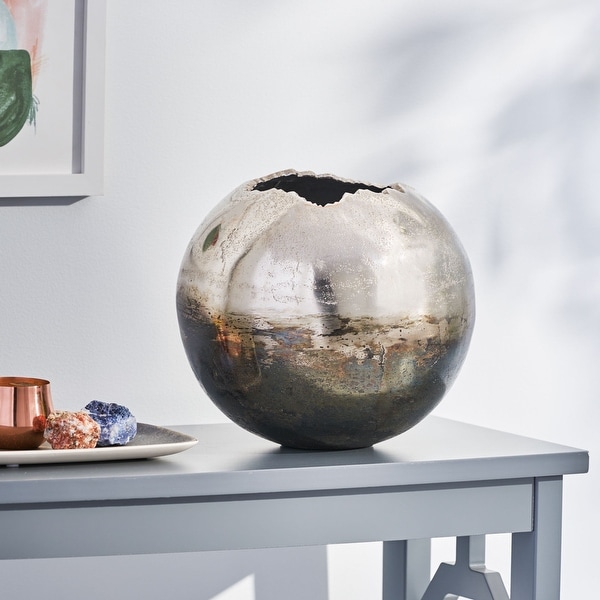 Ellerslie Indoor Aluminum Handcrafted Decorative Tabletop Vase by Christopher Knight Home. Opens flyout.