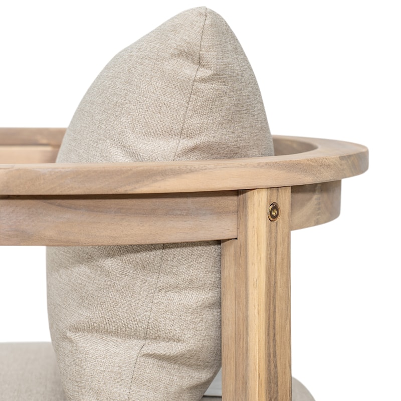 Christopher Knight Home - Lyona Acacia Wood Outdoor Bar Stool (Set of 2)