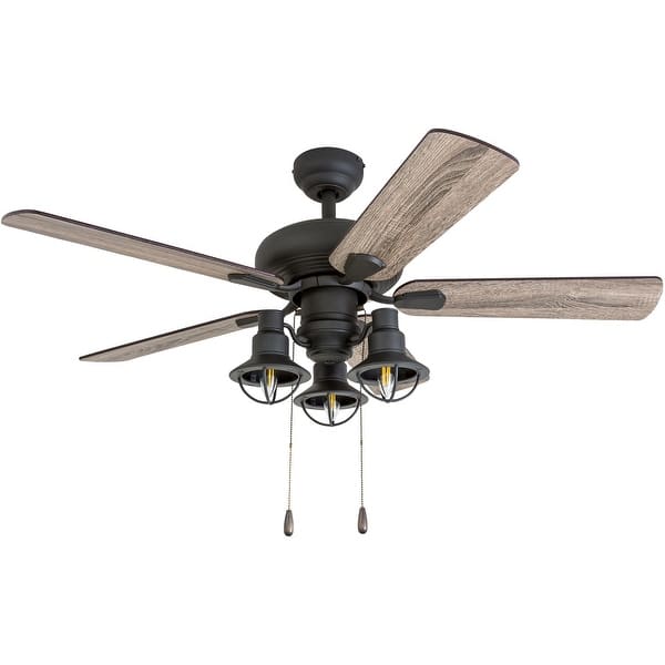 42" Prominence Home Piercy Bronze Farmhouse LED Ceiling Fan with Light
