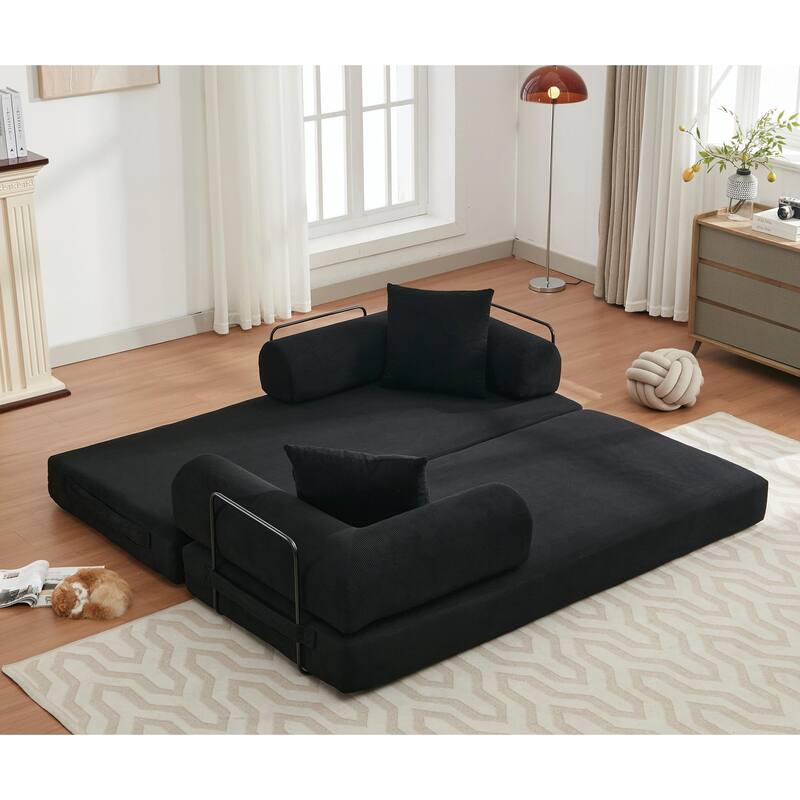 4-in-1 Convertible Modular Sleeper Sofa Bed with Foldable Design
