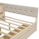 preview thumbnail 4 of 14, Kids Upholstered Platform Bed with Storage Shelves and Charging Station
